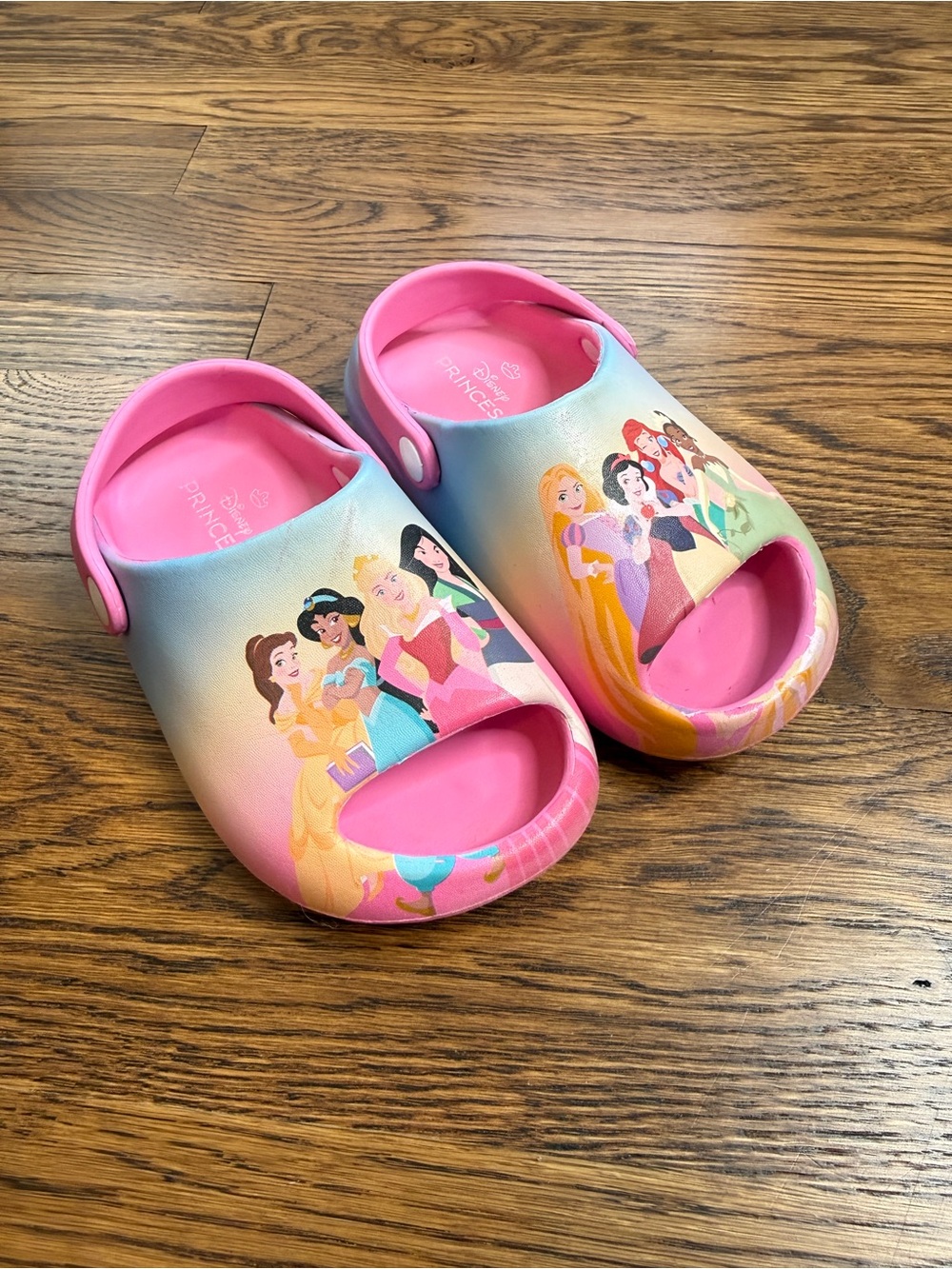 Disney Princess Girls Ombre Slide Sandal Clogs with Back Strap Size 10